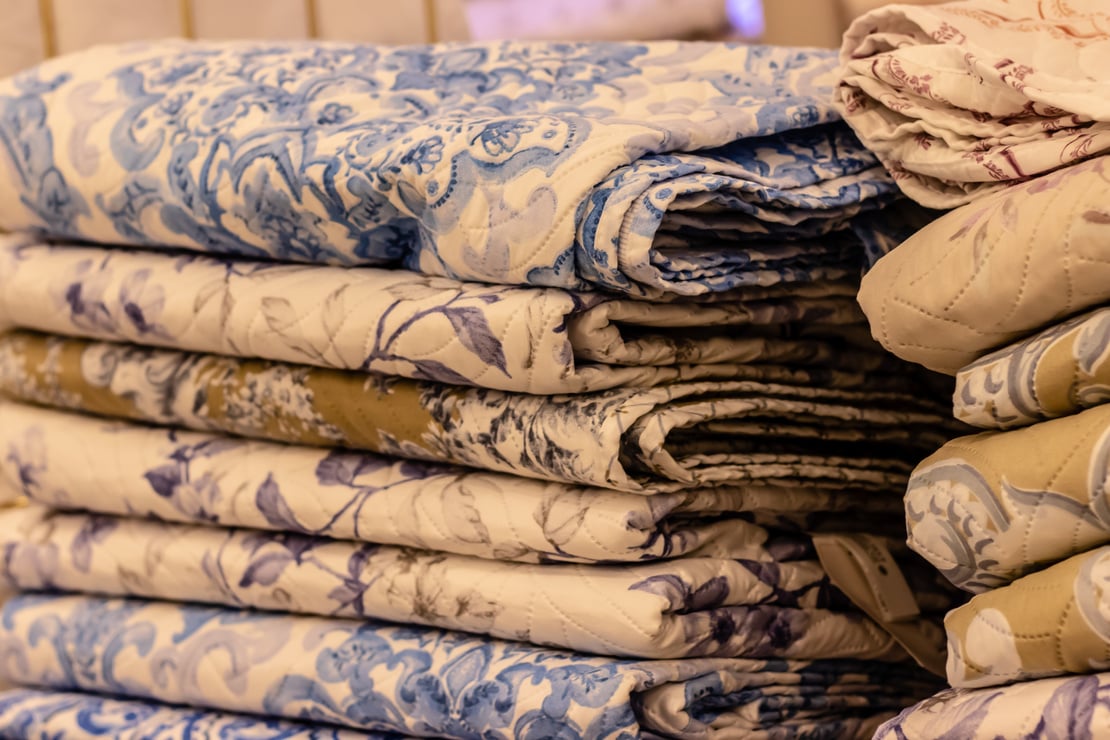 Pile of Patterned Bedsheets